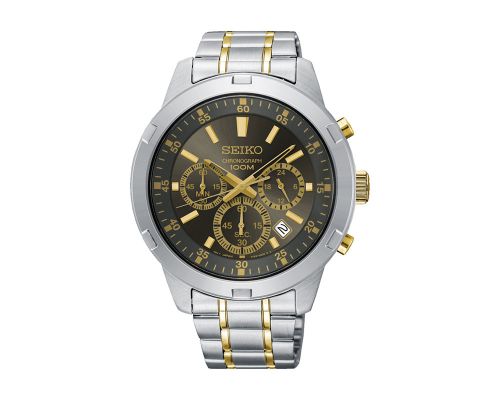 SEIKO Men's Hand Watch CHRONOGRAPH Stainless Band, Grey Dial SKS609P1