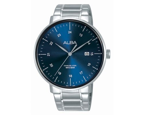 ALBA Men's Hand Watch PRESTIGE Stainless Band, Blue Dial AS9F99X1