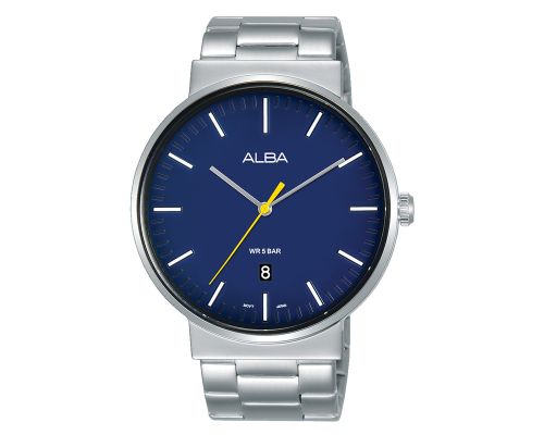 ALBA Men's Hand Watch PRESTIGE Stainless Band, Blue Dial AS9G15X1