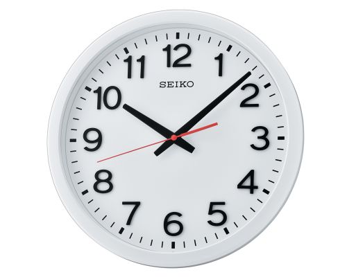 ساعة حائط سيكو برواز بلاستيك مزودة بمؤشر QXA732W 3D
