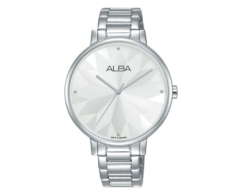 ALBA Ladies' Hand Watch FASHION Stainless Band, Silver Dial AH8545X1
