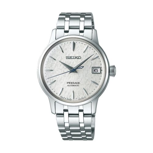 SEIKO Ladies' Hand Watch PRESAGE Stainless Band, White Dial SRP843J1