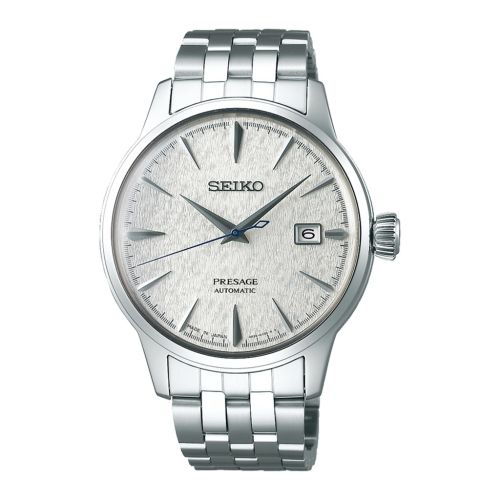 SEIKO Men's Hand Watch PRESAGE Stainless Band, White Dial SRPC97J1