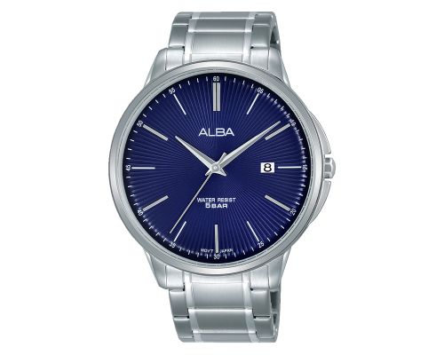 ALBA Men's Hand Watch PRESTIGE Stainless Band, Blue Dial AS9G33X1