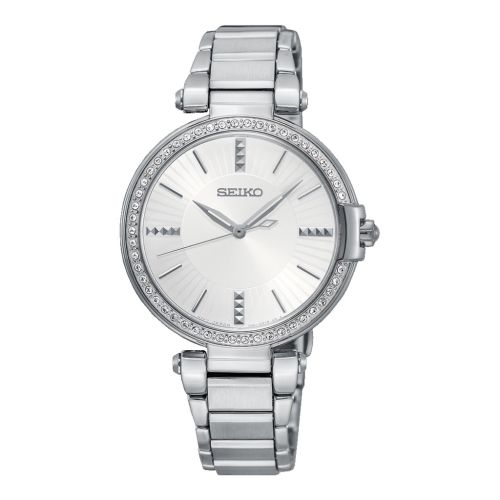 SEIKO Ladies' Hand Watch QUARTZ Stainless Band Silver Dial SRZ515P1