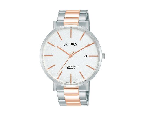 ALBA Men's Hand Watch PRESTIGE Stainless Band, Silver Dial AS9K09X1