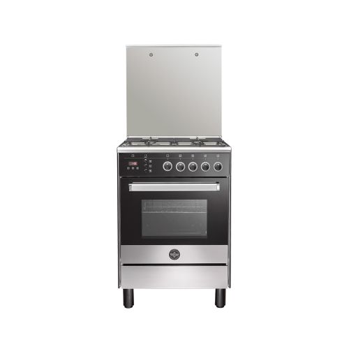 LA GERMANIA Cooker 60 x 60, 4 Gas Burners, Stainless x Black 6M80G4A1X4AWW