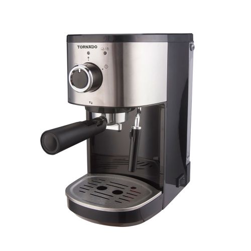 TORNADO Manual Espresso Machine 15bar 1.2L , Black x Stainless TCM-14512ES