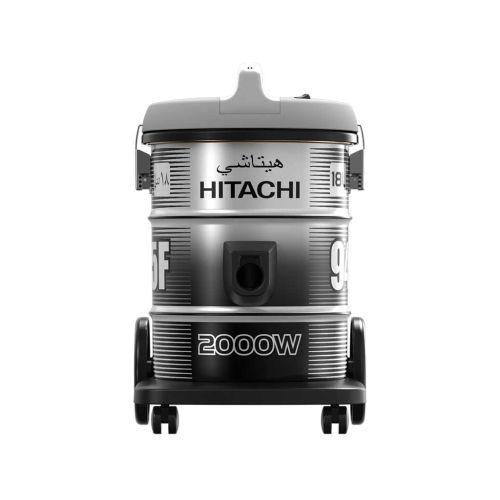 HITACHI Pail Can Vacuum Cleaner 2000 Watt, Cloth Filter, Grey CV-945F 220CE PG