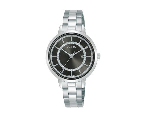 ALBA Ladies' Hand Watch FASHION Stainless Band, Grey Dial AH7T99X1