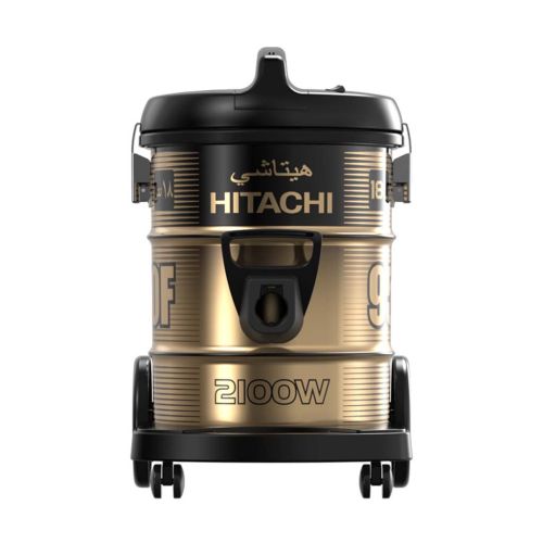 HITACHI Pail Can Vacuum Cleaner 2100 Watt Cloth Filter Black x Gold CV-950F 220CE BK