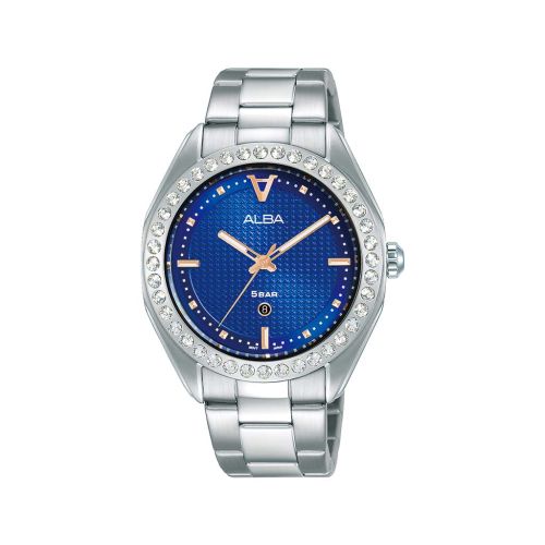 ALBA Ladies' Hand Watch FLAGSHIP Stainless Band, Blue Dial AH7V35X1