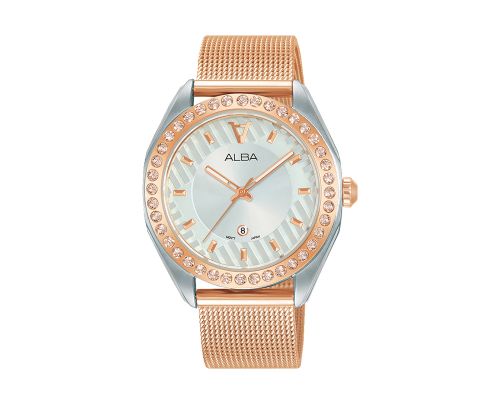 ALBA Ladies' Hand Watch FLAGSHIP Stainless Band, Silver Dial AH7W70X1