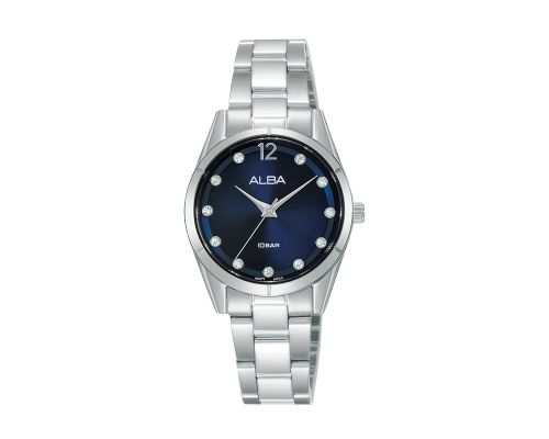 ALBA Ladies' Hand Watch FASHION Stainless Band, Blue Dial AH8741X1