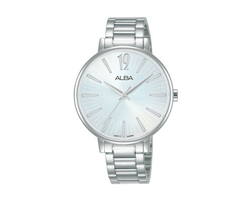 ALBA Ladies' Hand Watch FASHION Stainless Band, Silver Dial AH8759X1