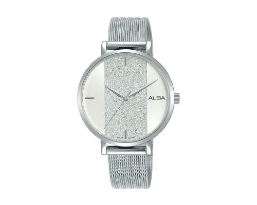 ALBA Ladies' Hand Watch FASHION Stainless Band, Silver Dial AH8793X1