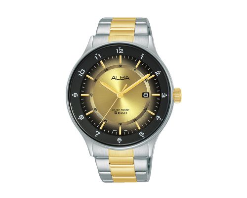 ALBA Men's Watch PRESTIGE Stainless Band, Black x Champagne Dial AS9M07X1