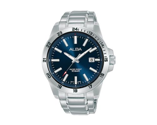 ALBA Men's Hand Watch ACTIVE Stainless Band, Blue Dial AS9M23X1