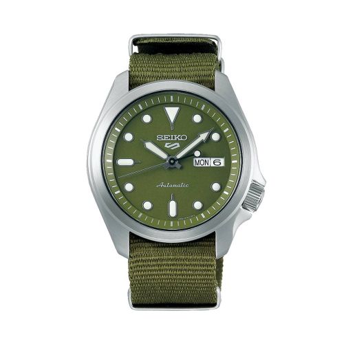 SEIKO Men's Hand Watch 5 SPORTS Oily Nylon Band, Oily Dial SRPE65K1