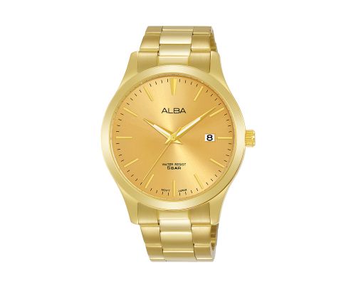 ALBA Men's Hand Watch STANDARD Stainless Band, Gilt Dial AS9M34X1