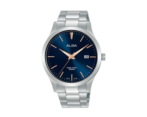 ALBA Men's Hand Watch STANDARD Stainless Band, Blue Dial AS9M37X1