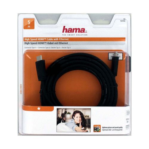 HAMA High Speed HDMI™ Cable, Plug-Plug, Ethernet, 5m, Black HAMA122102