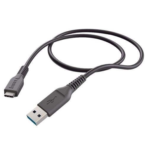 HAMA Charging/Data Cable, USB Type-C - USB3.1 A Plug, 1m, Black HAMA178395