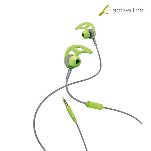 HAMA In-Ear Headphone Wired, Microphone, Ear-hook, Grey x Green HAMA184096