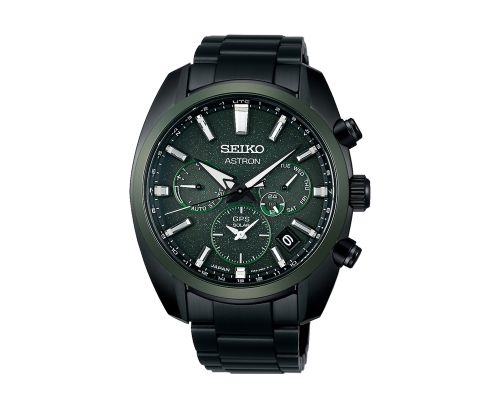 SEIKO Men's Watch ASTRON Stainless Steel Band, Green Dial SSH079J1
