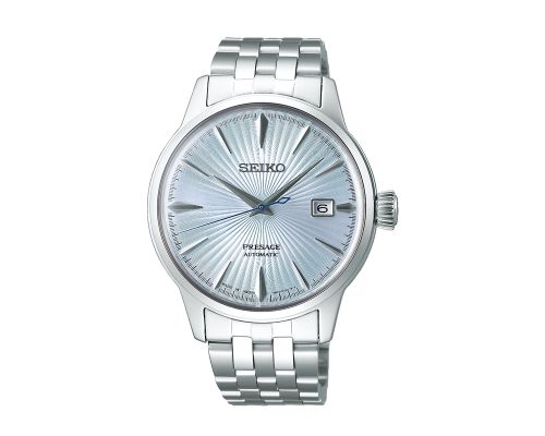 SEIKO Men's Hand Watch PRESAGE Stainless Band, White Dial SRPE19J1
