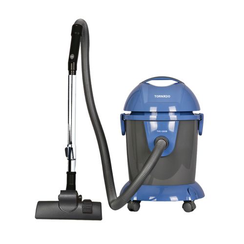 TORNADO Pail Can Vacuum Cleaner 1200 Watt Blue x Grey Or Red x Grey TVC-1200B