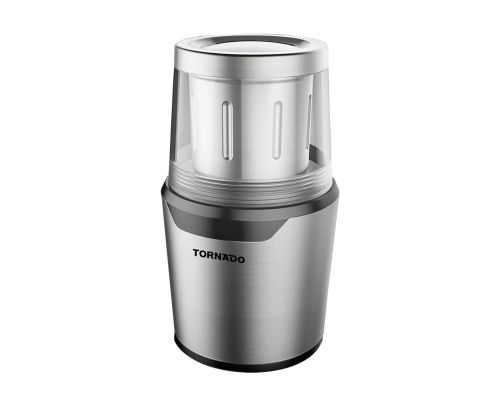 TORNADO Coffee Grinder 200 Watt, Stainless Steel Blade, Silver TCG-2080