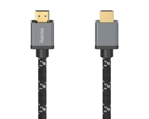 HAMA Ultra High Speed HDMI™ Cable, Plug - Plug, 8K, Metal, 2m, Black x Grey HAMA205239