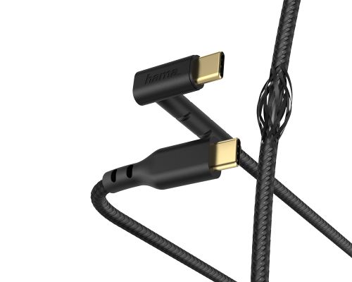 HAMA Stand Charging/Data Cable, USB-C - USB-C, 1.5m, Black HAMA187214