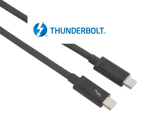 HAMA Thunderbolt™3 Cable, USB-C, 40 Gbps, 5A, 100W, Ultra-HD 5K, 0.5m, Black HAMA135708