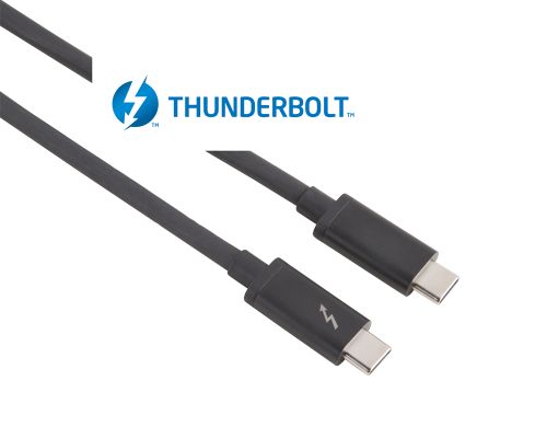 HAMA Thunderbolt™3 Cable, USB-C, 20 Gbps, 5A, 100W, Ultra-HD 4K, 1m, Black HAMA135709
