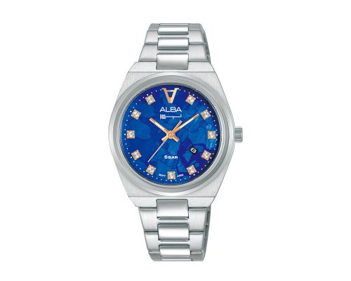 ALBA Ladies' Watch FLAGSHIP Stainless Band, Blue MOP Dial AH7Y15X1