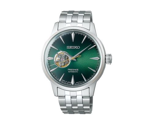 SEIKO Men's Hand Watch PRESAGE Stainless Band, Green Dial SSA441J1