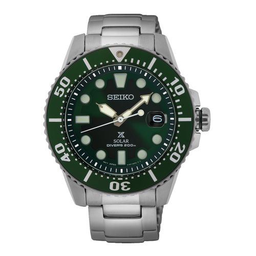 SEIKO Men's Watch PROSPEX Stainless Steel Band Green Dial SNE579P1