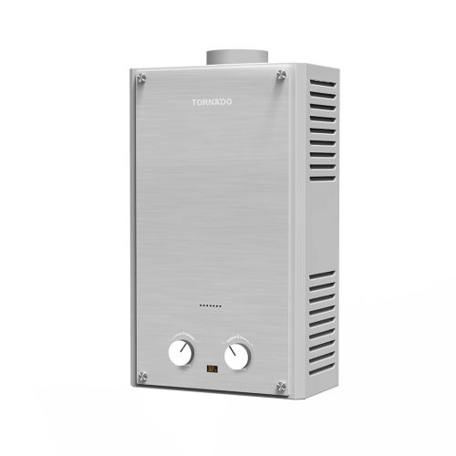 TORNADO Gas Water Heater 10 L Natural Gas Glass Silver GHE-10MP-GS