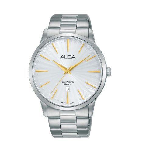 ALBA Men's Hand Watch PRESTIGE Stainless Band, Silver Dial AG8K85X5