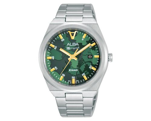 ALBA Men's Watch FLAGSHIP Stainless Bracelet, Green Dial AS9N35X1