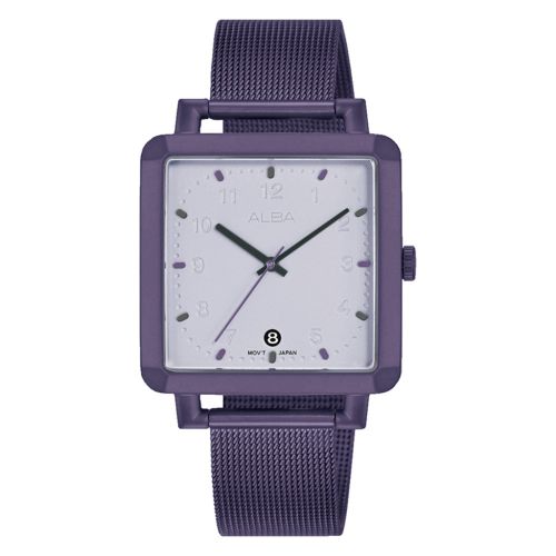 ALBA Men's Watch ACTIVE Stainless Bracelet, Purple Dial AG8L81X1