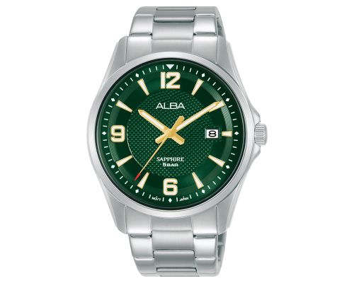 ALBA Men's Hand Watch PRESTIGE Stainless Bracelet, Green Dial AS9N47X1