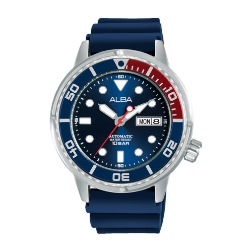 ALBA Men's Hand Watch ACTIVE Blue Silicone Strap, Blue Dial AL4251X1