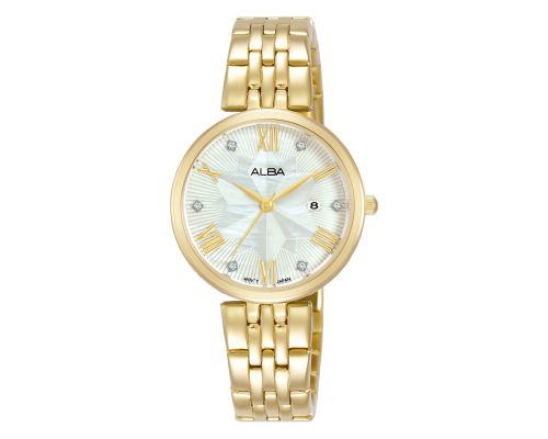 ALBA Ladies' Watch FASHION Stainless Band, Champagne MOP Dial AH7Z76X1