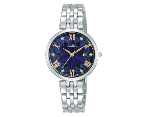 ALBA Ladies' Watch FASHION Stainless Band, Blue MOP Dial AH7Z81X1