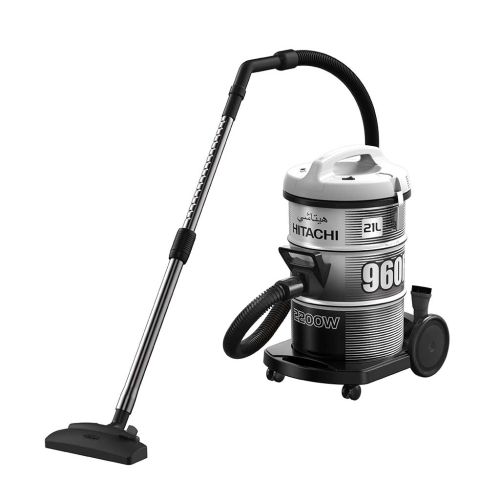 HITACHI Pail Can Vacuum Cleaner 2200 Watt Cloth Filter Grey CV-960F 220CE PG