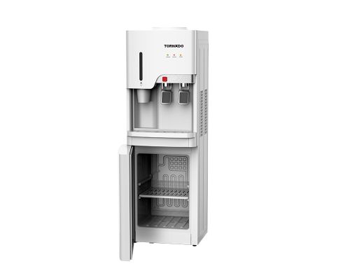 TORNADO Water Dispenser, 2 Faucets, 16 Liter Fridge, White TWD-36CH-WR