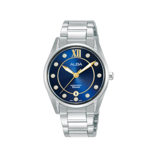 ALBA Ladies' Hand Watch FASHION Stainless Band Blue Dial AG8M65X1